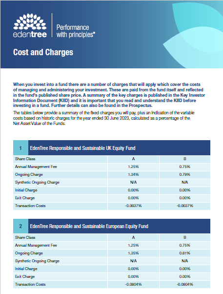 Cost and Charges