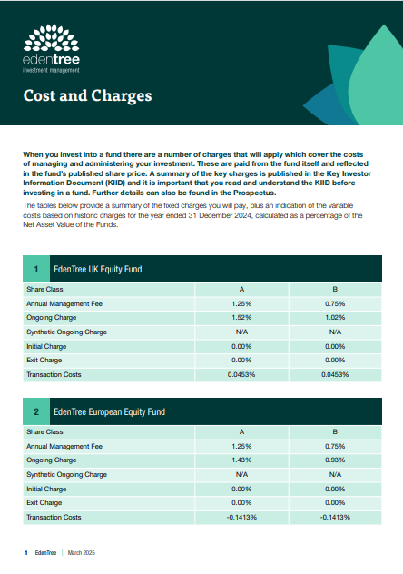 Cost and Charges